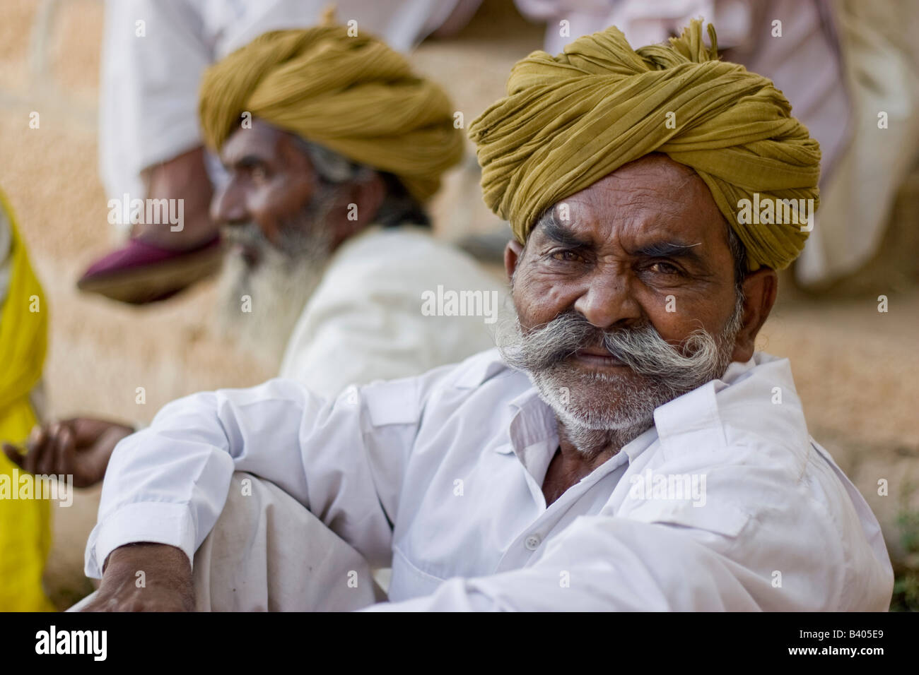 L'homme hindou en turban, Jaisalmer, Rajasthan, Inde. Banque D'Images