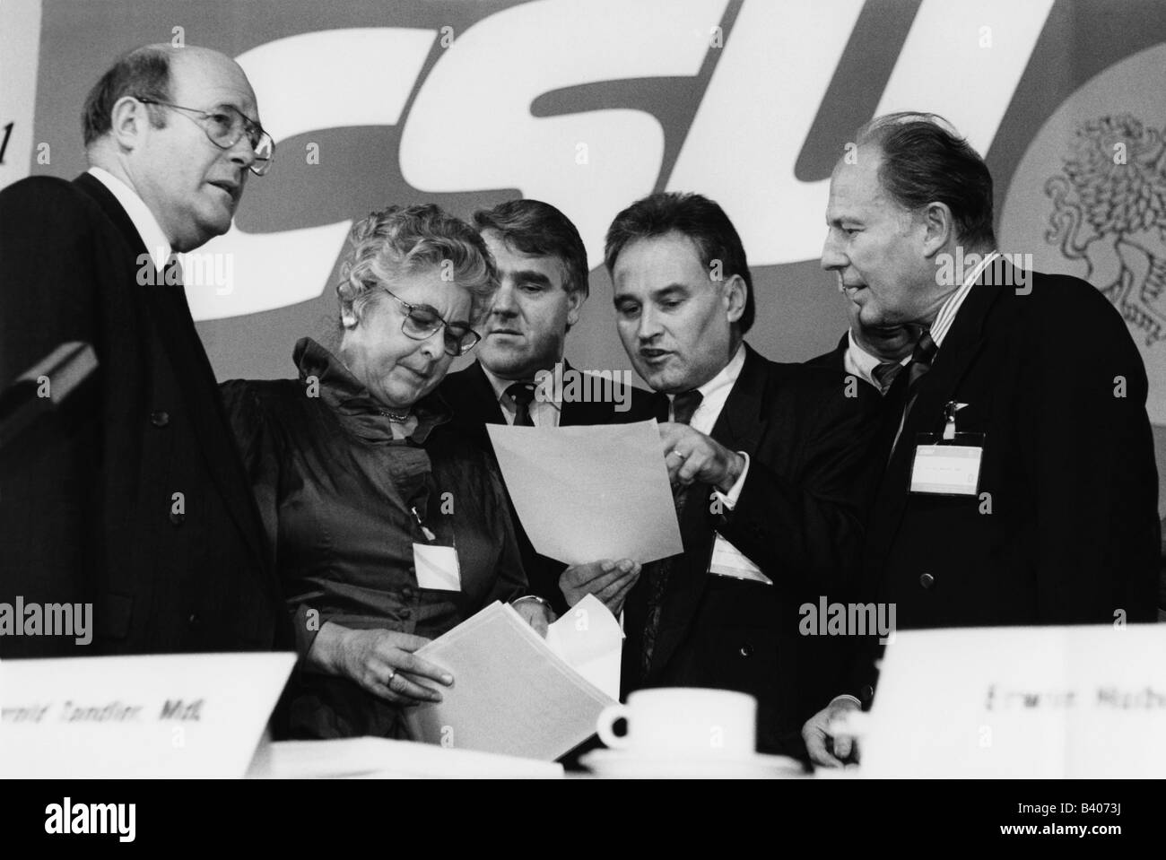 Géographie / voyages, Allemagne, politique, partis, Union sociale chrétienne (Union Christlich-Soziale, CSU), convention, novembre 1991, Banque D'Images