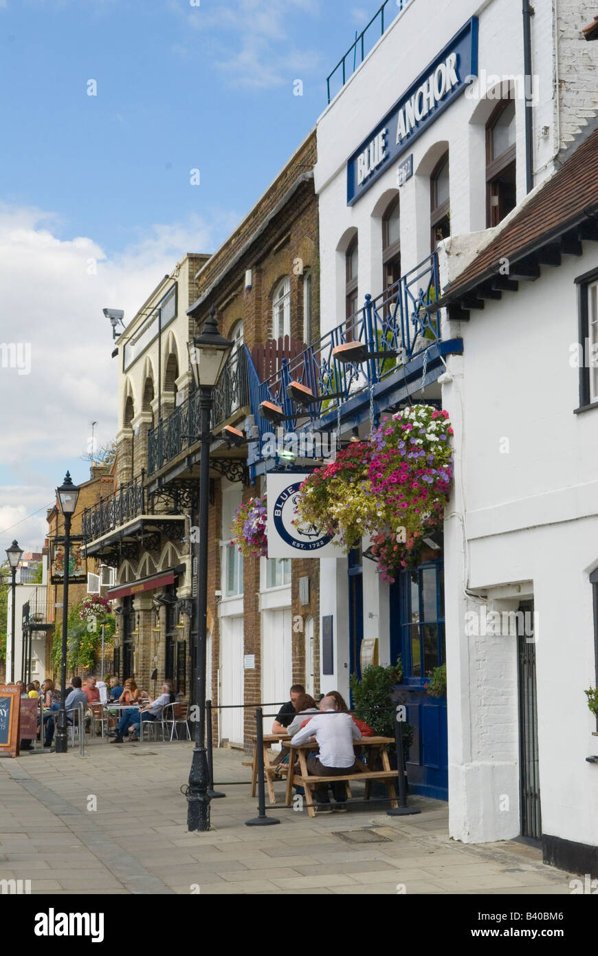 Les pubs de Londres Blue Anchor pub Chiswick Mall Londres W 6 HOMER SYKES Banque D'Images