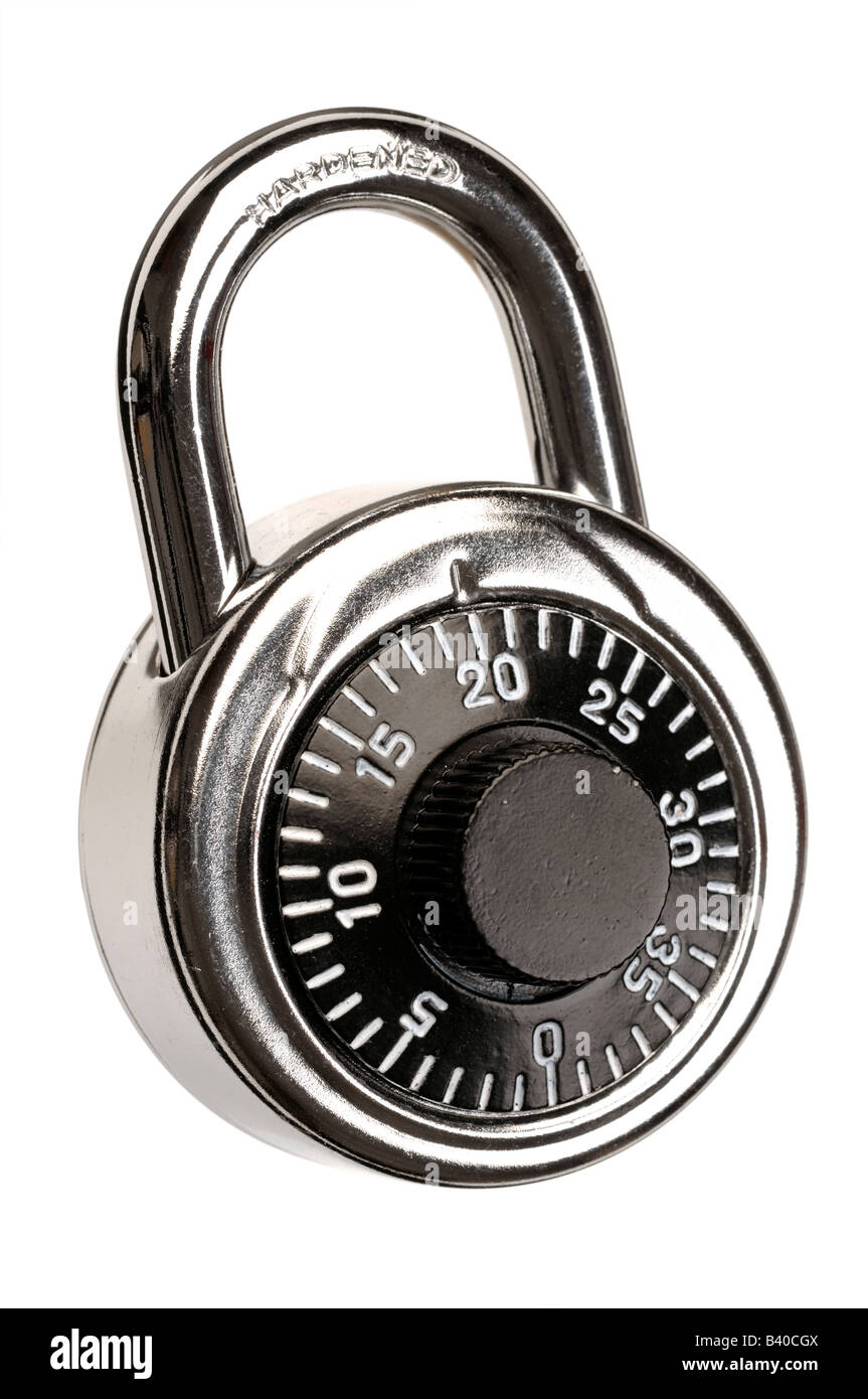 Les cadenas à combinaison Banque D'Images