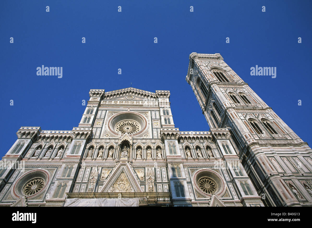 Le campanile et la cathédrale Il Duomo à Florence Italie Banque D'Images