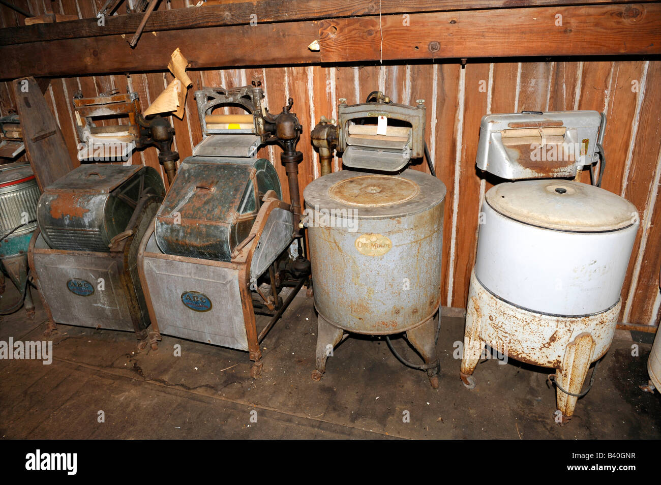 Au début du xxe siècle, machine à laver Banque D'Images