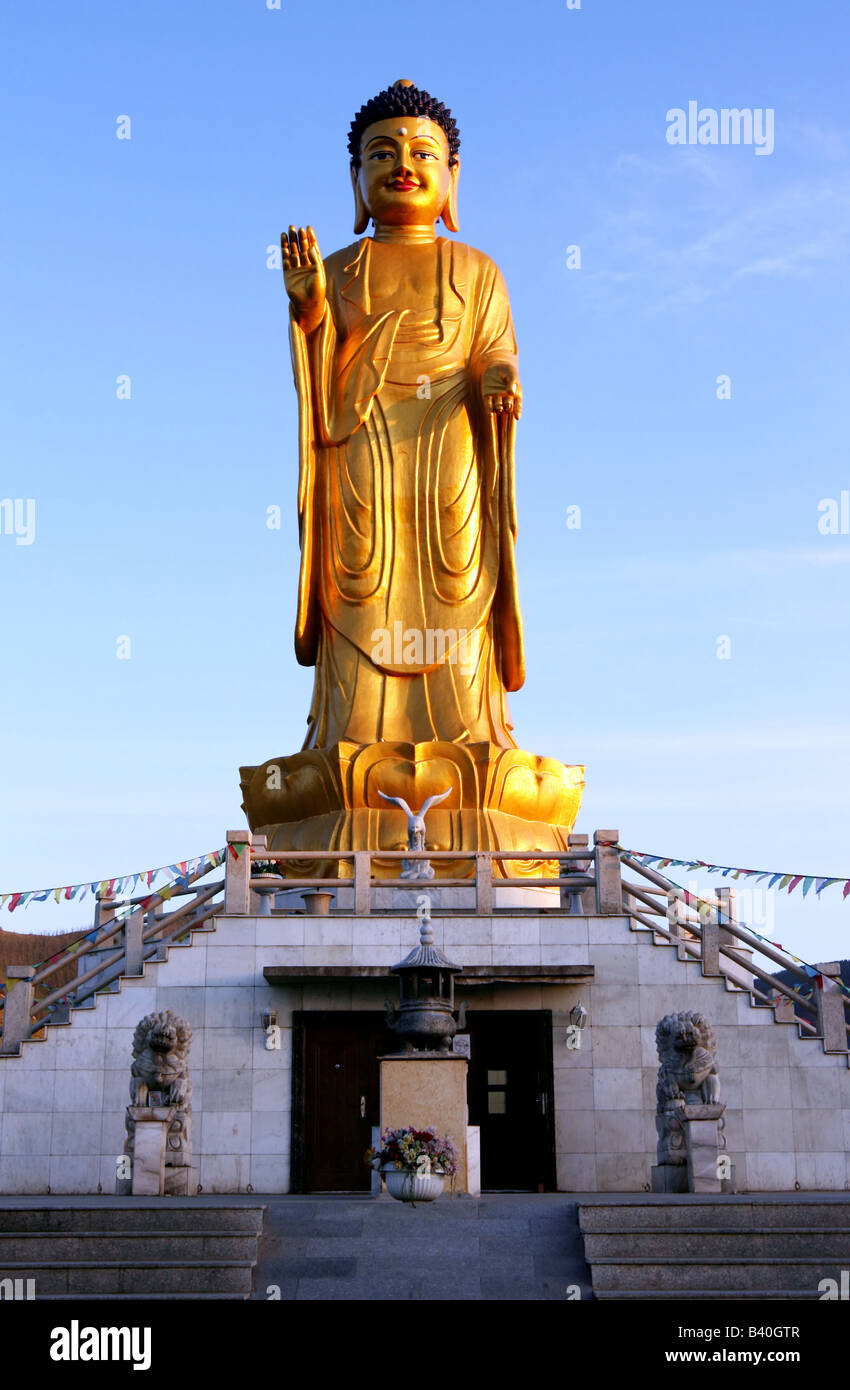 Statue de Bouddha Ulan Bator Mongolie Banque D'Images