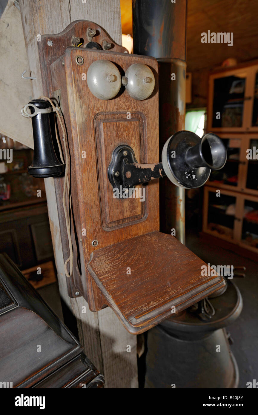 Téléphone historique vers 1900 Banque D'Images