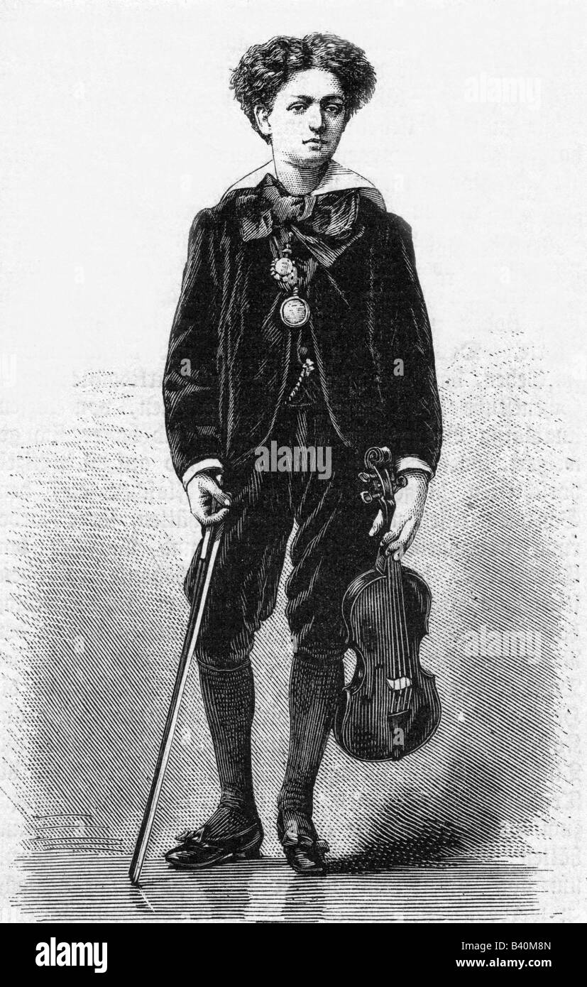 Dengremont, Maurice, 1867 - 1893, musicien brésilien, pleine longueur, avec violon, gravure en bois après dessin contemporain, Banque D'Images