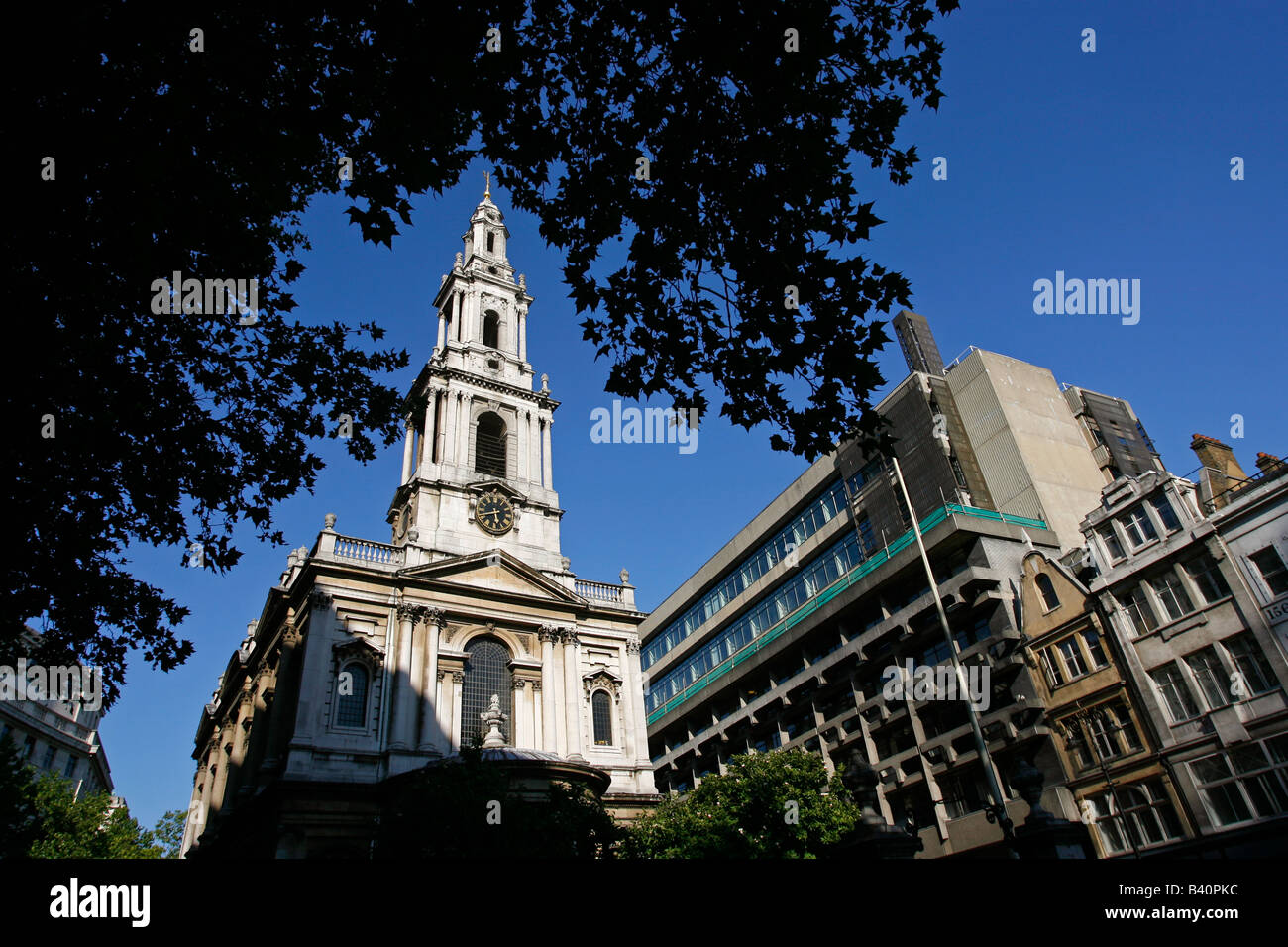 L'église St Mary le Strand London England UK Banque D'Images