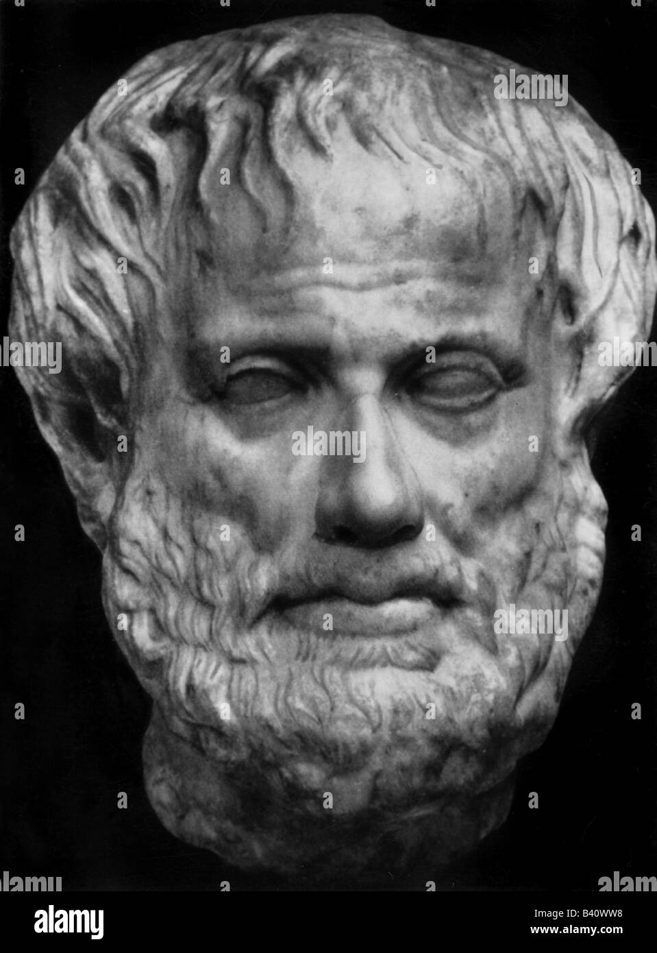 Aristoteles, 384 - 322 av. J.-C., Aristote, philosophe grec, portrait, copie du buste du musée historique de l'art Vienne, Autriche, 4ème siècle av. J.-C., Banque D'Images