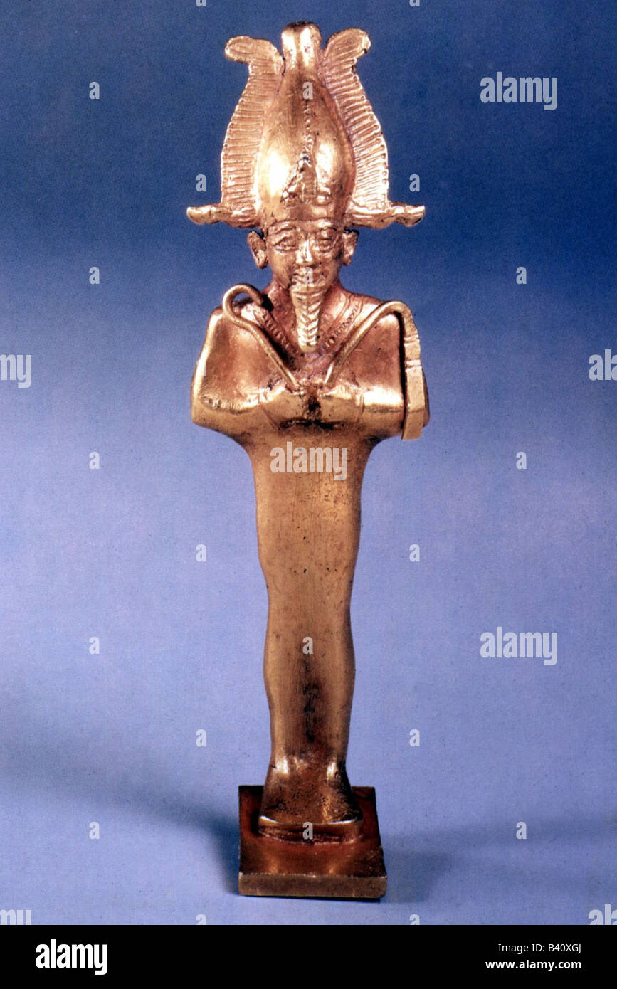 Osiris, dieu égyptien de la vie et de la mort, statuette, Aureate, vers 110 av. J.C Photo Stock