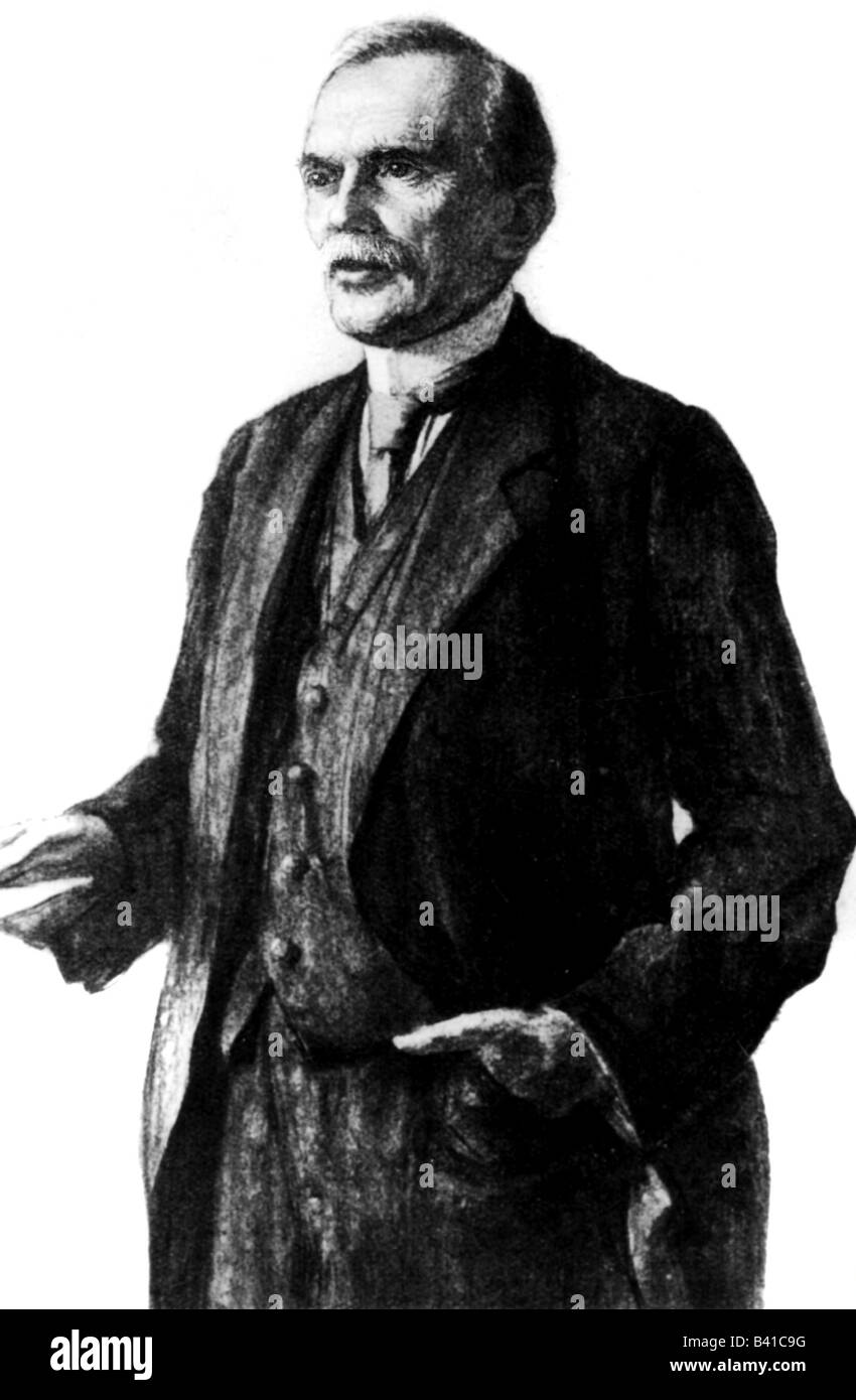 Doerpfeld, Wilhelm, 26.12.1853 - 25.4.1940, archéologue allemand, architecte, mi-longueur, dessin de craie par Adolf Meyer, Banque D'Images