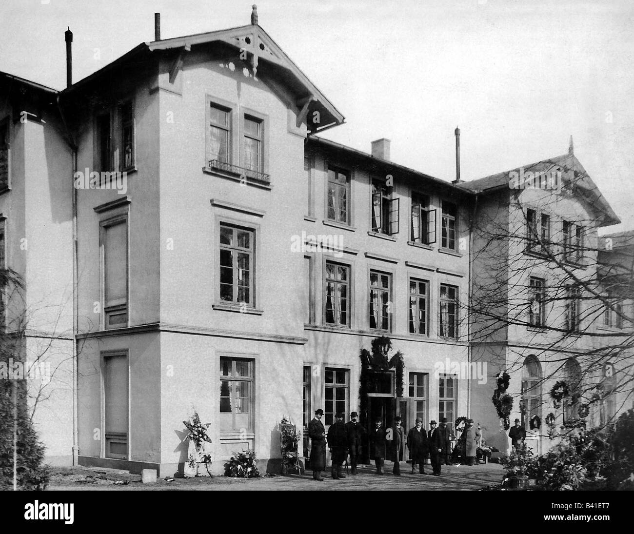 Bismarck, Otto von, 1.4.1815 - 30.7.1898, politicien allemand, Château de Friedrichsruh, Lauenburg, vue extérieure, photographie de Strumper and Co., Hambourg, 1895, , Banque D'Images