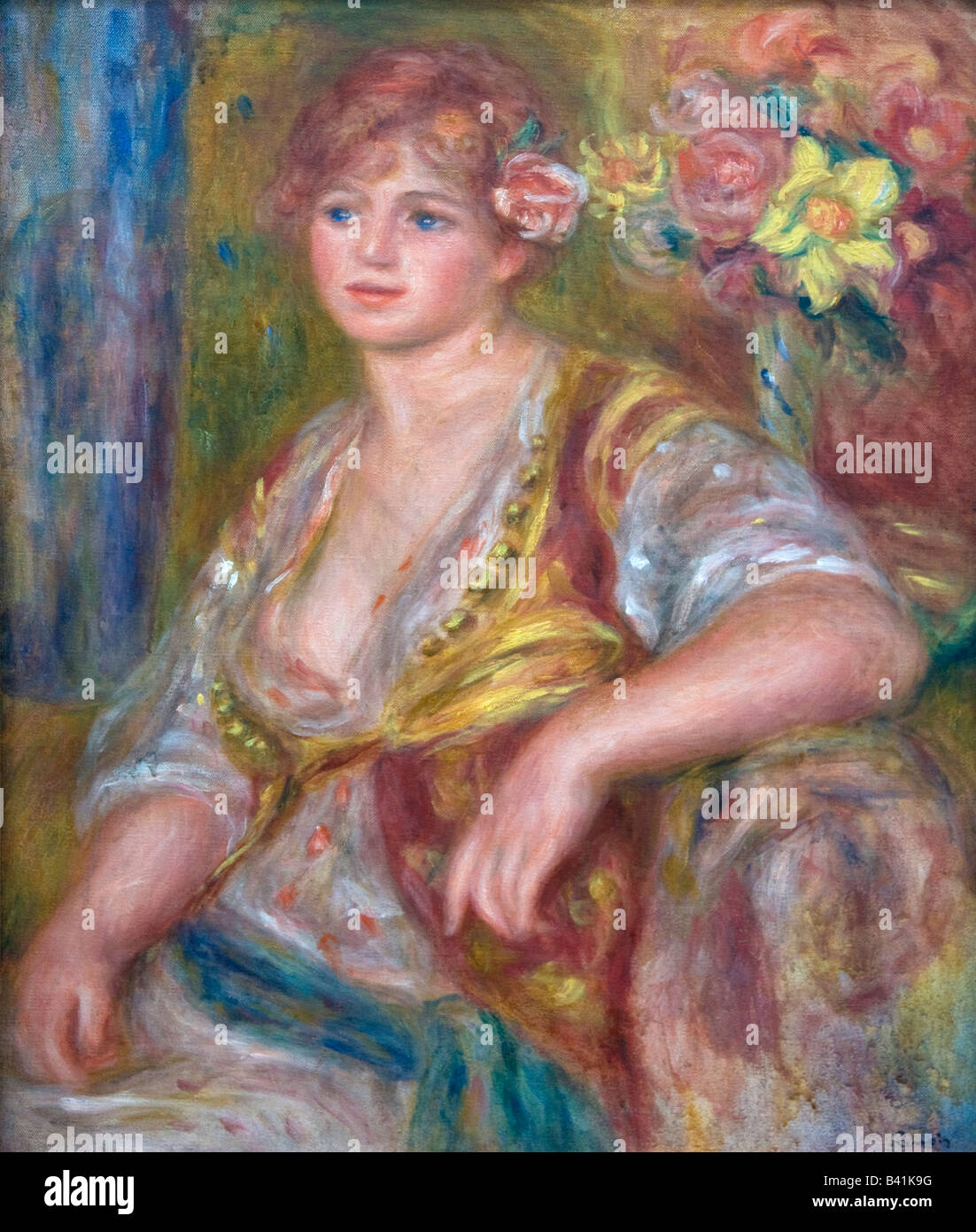 Blonde avec Rose peint par Pierre-Auguste Renoir c 1915-1917 Musée de l'Orangerie Paris France Europe UE Banque D'Images