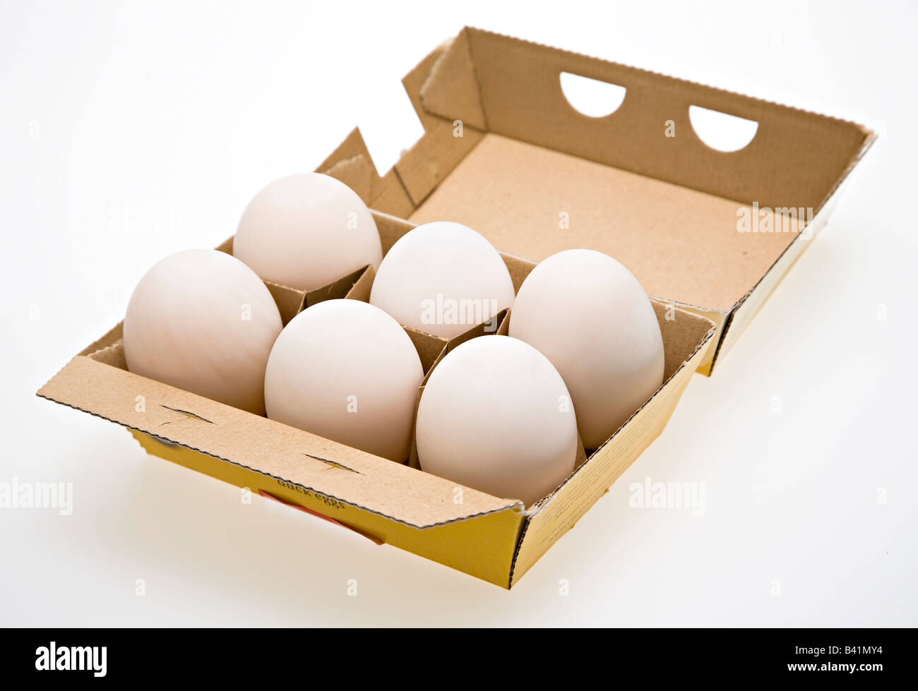 Les oeufs de canard dans l'emballage en carton recyclable UK Banque D'Images