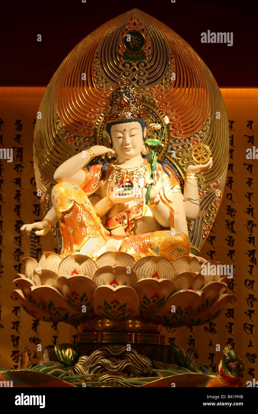 Bodhisattva Avalokitesvara, Buddha tooth Relic temple, Singapour, en Asie du sud-est Banque D'Images