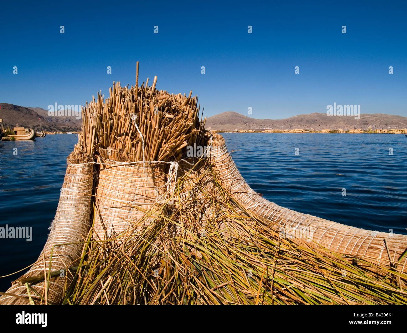 Îles flottantes Uros, île, Pérou Banque D'Images