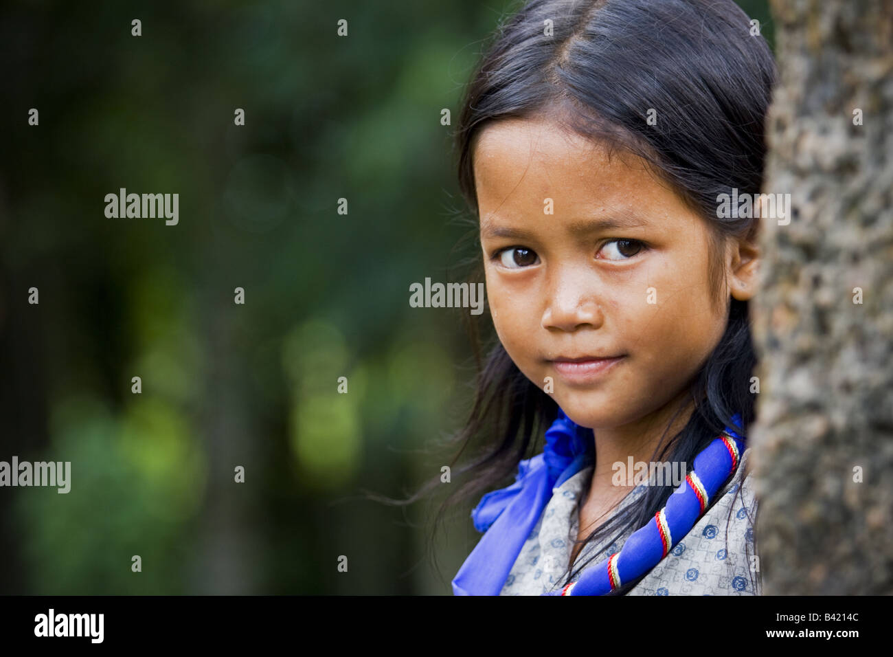 Jeune fille du Cambodge Siam Reap Angkor plan du Banque D'Images