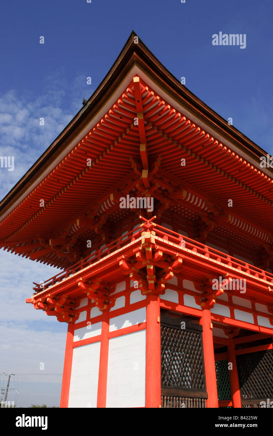 Détails extérieurs du temple Kiyomizu-dera Kyoto , Japon , Banque D'Images