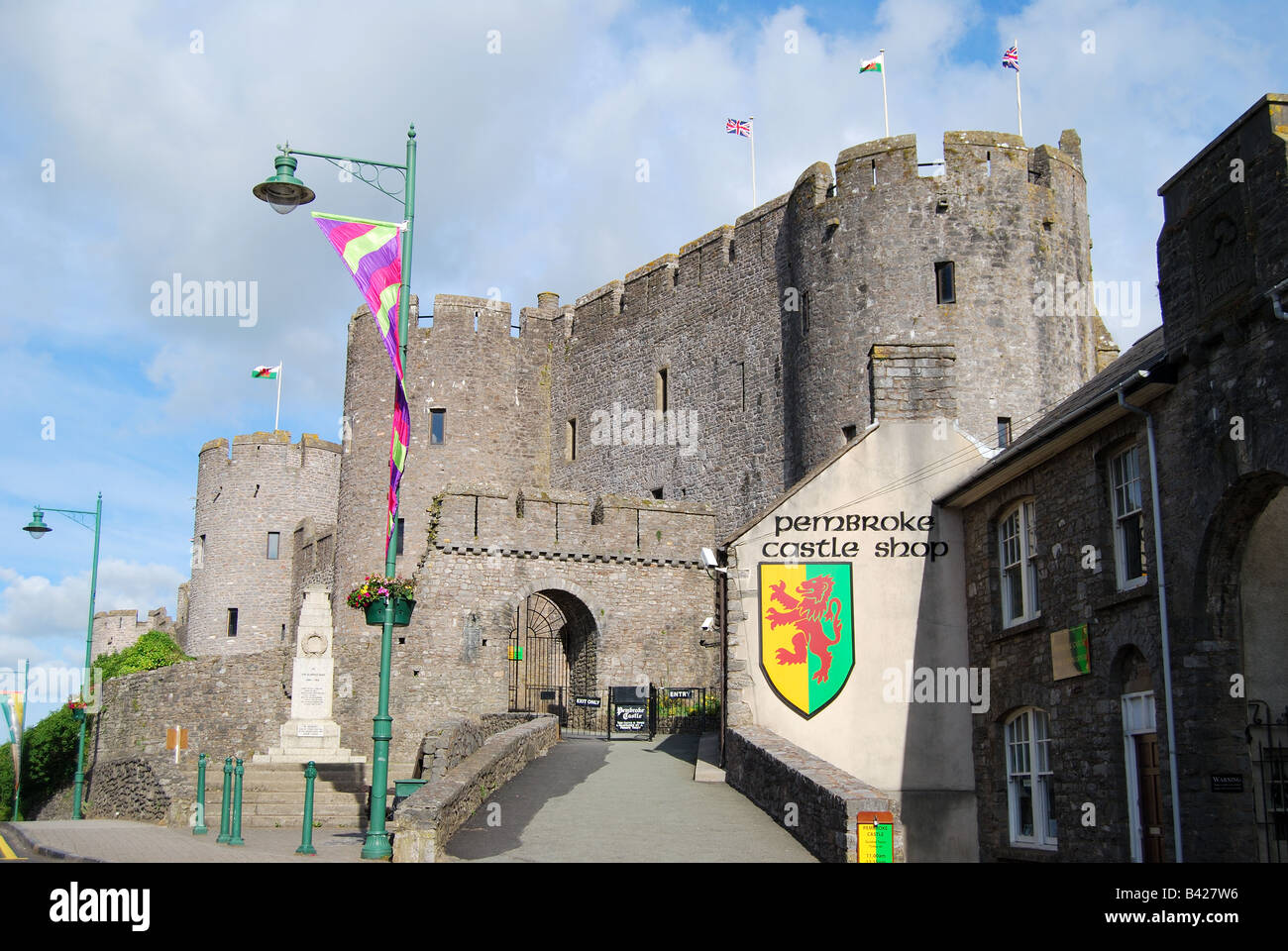 Château de Pembroke, Pembroke, Pembrokeshire, Pays de Galles, Royaume-Uni Banque D'Images