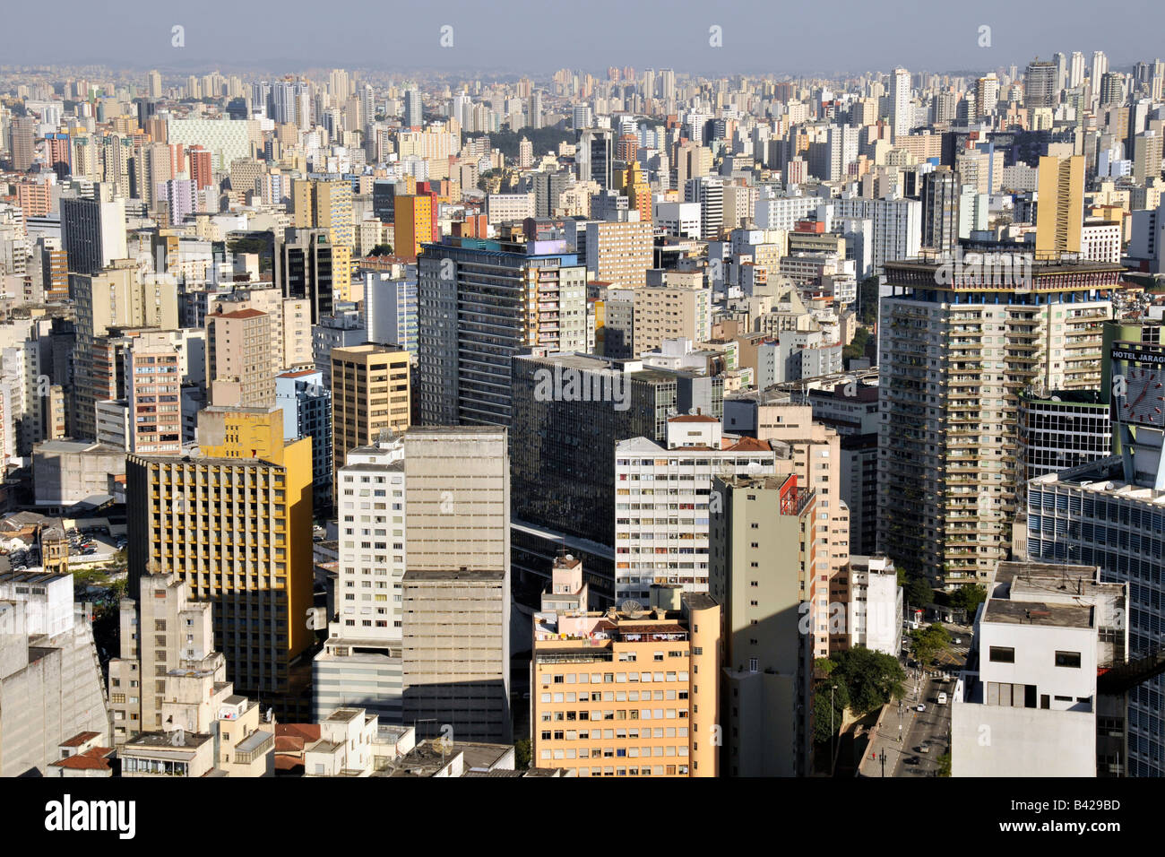 São Paulo vue depuis le toit d'Italia Building Brésil Banque D'Images