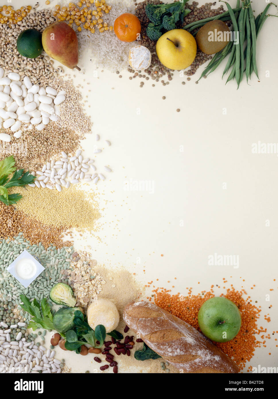 Frise de fruits et légumes Banque D'Images