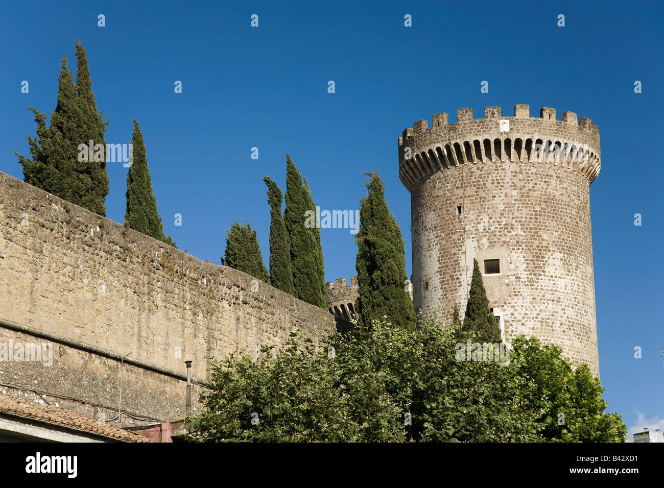 Château de Tivoli, ou château de Rocca Pia, construit en 1461 par le Pape Pie II, Tivoli, Italie, Europe Banque D'Images