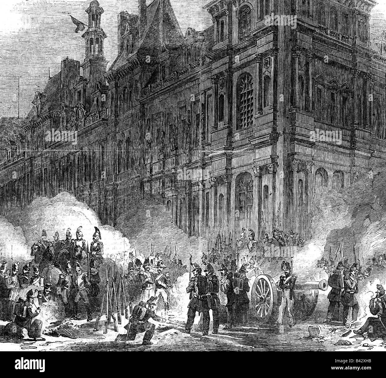 Coup d etat of president louis napoleon bonaparte Banque d'images noir ...