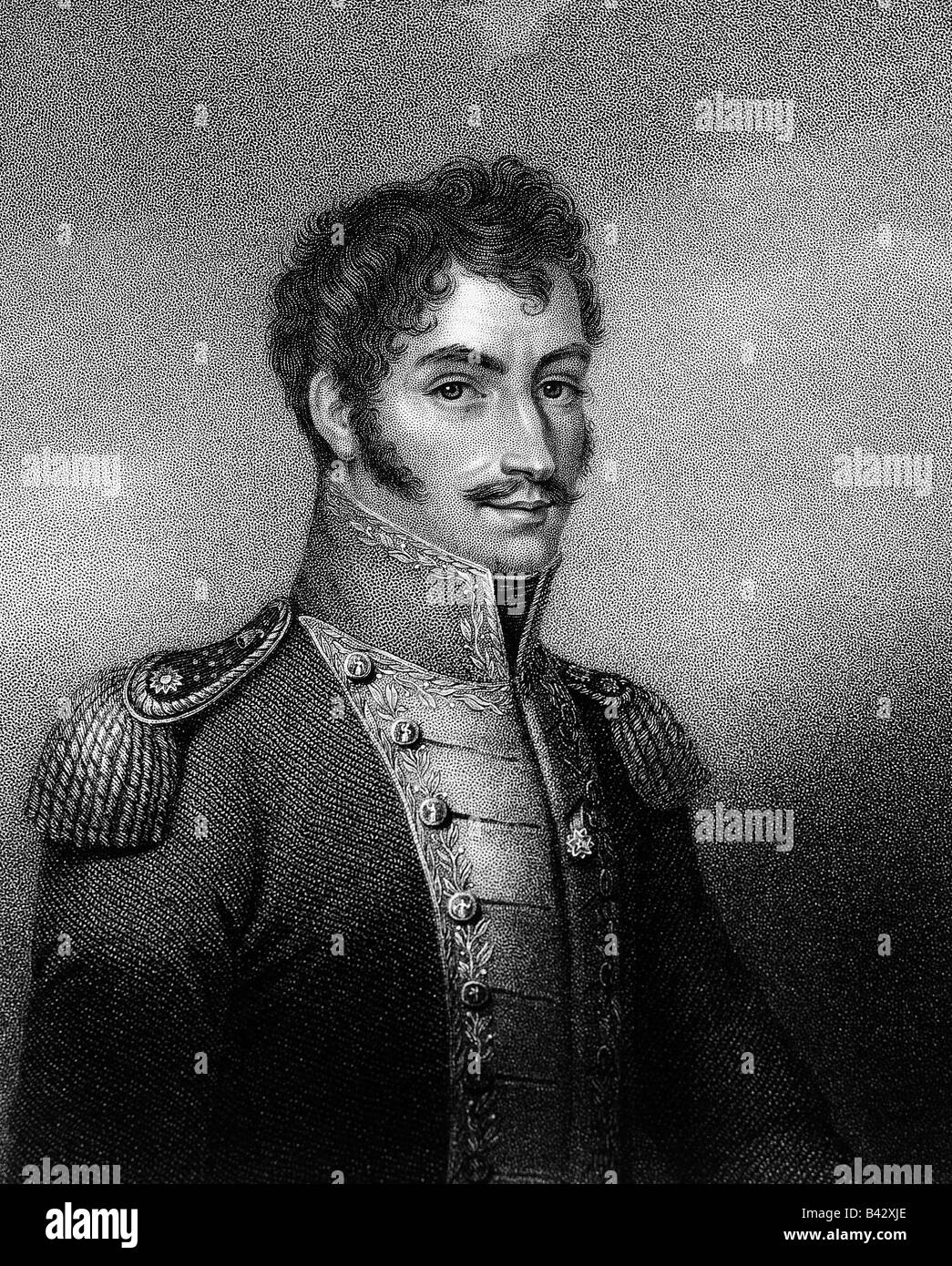 Bolivar, Simon, 24.7.1783 - 10.4.1830, héros sud-américain général et national, portrait, gravure en acier par W. Holl, non daté, Banque D'Images