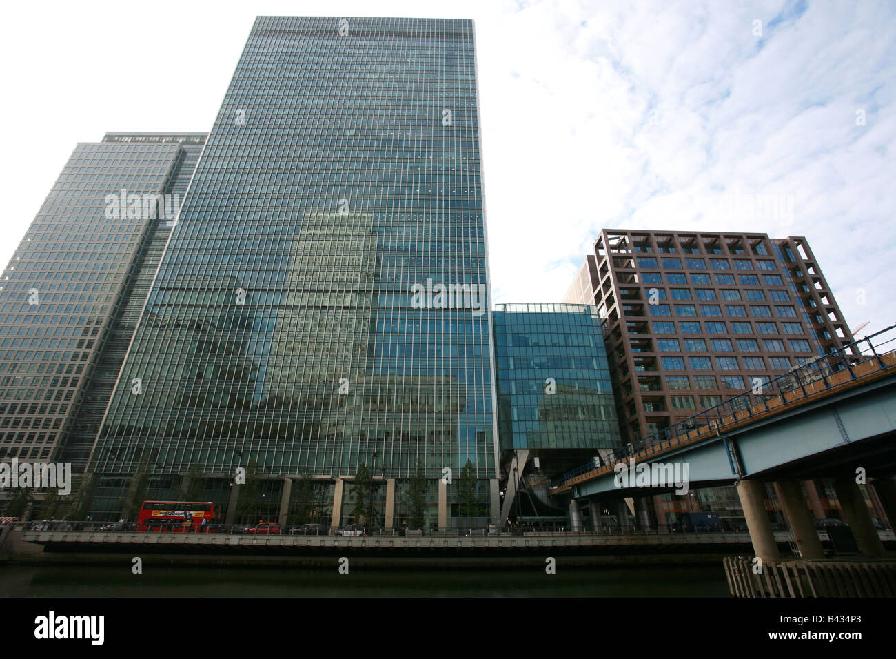 Lehman Brothers Building London Docklands Canary Wharf de la rue Bank financial banking district zone London UK siège social Banque D'Images