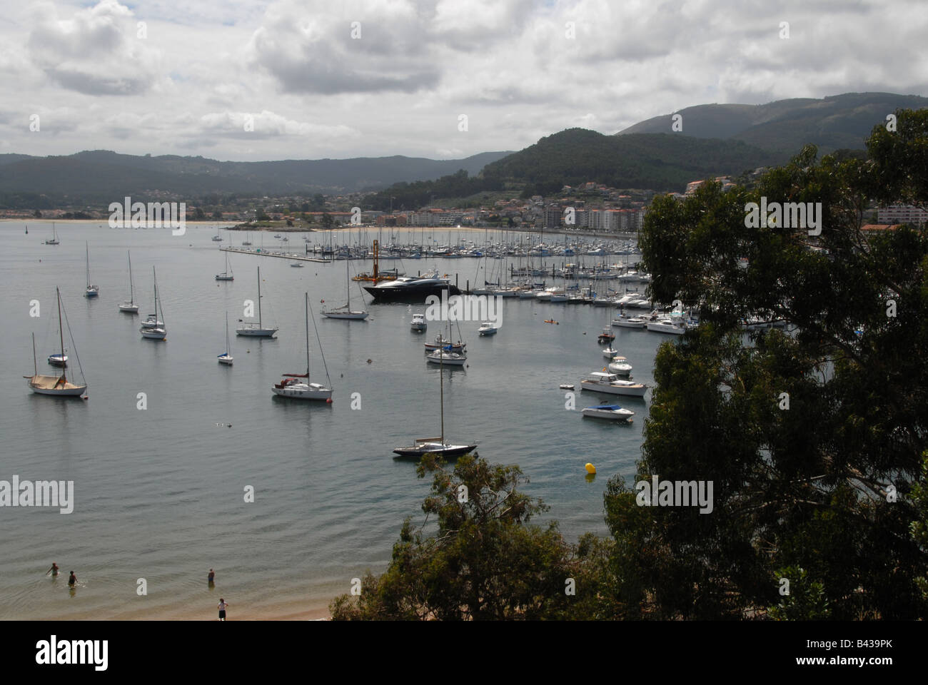 Marina Bayona Baiona près de Vigo Espagne Banque D'Images