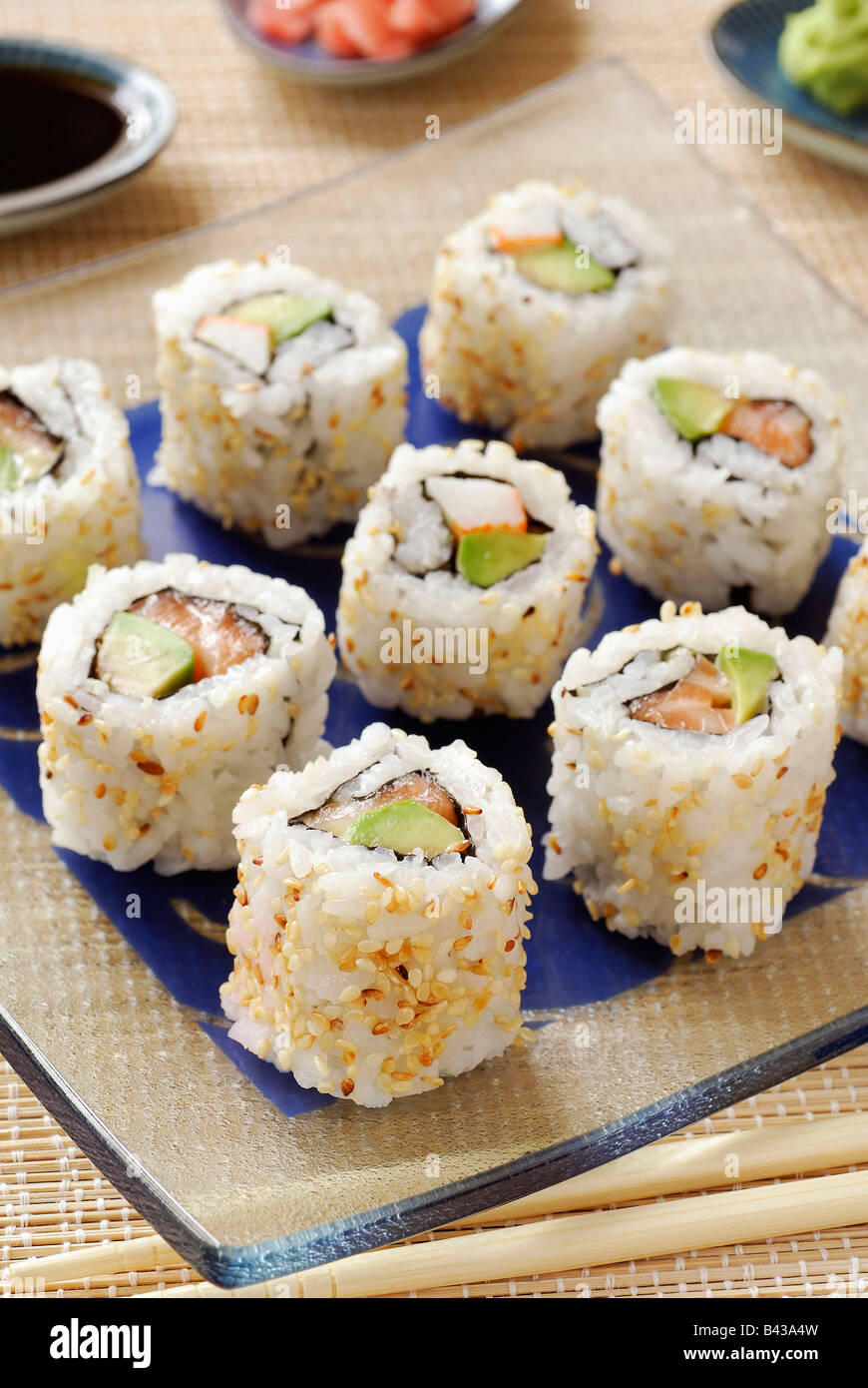 Makis Californian rolls Banque D'Images