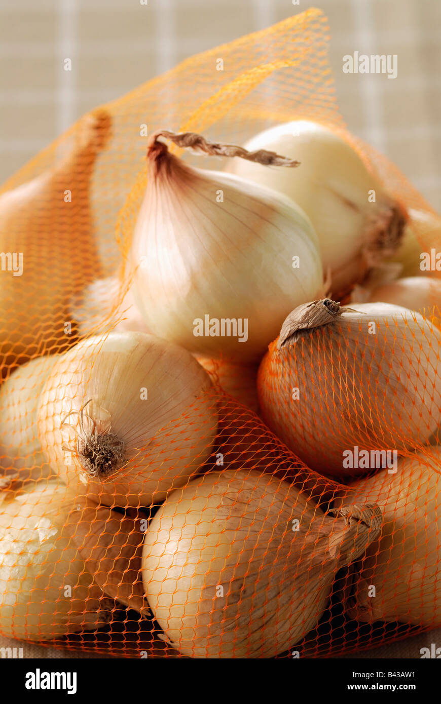 Sac de chaîne d'Oignons Banque D'Images