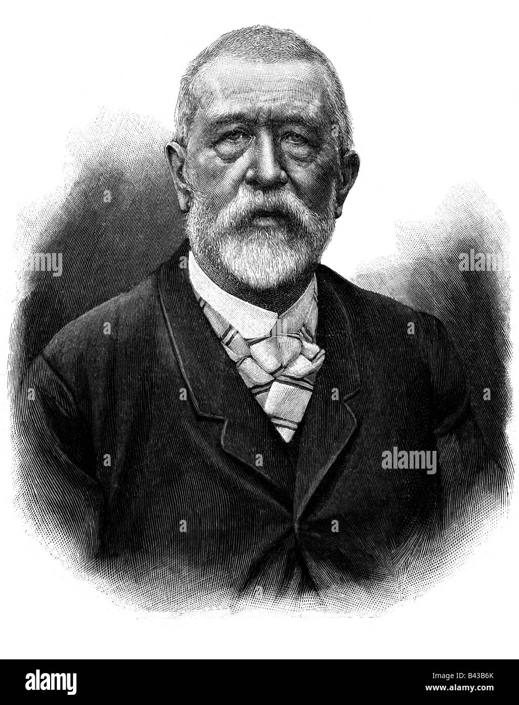 Böcklin, Arnold, 16.10.1827- 16.1.1901, peintre suisse, portrait, gravure de bois, après photographie du Dr. G. Hirth, Munich, 19ème siècle, , Banque D'Images