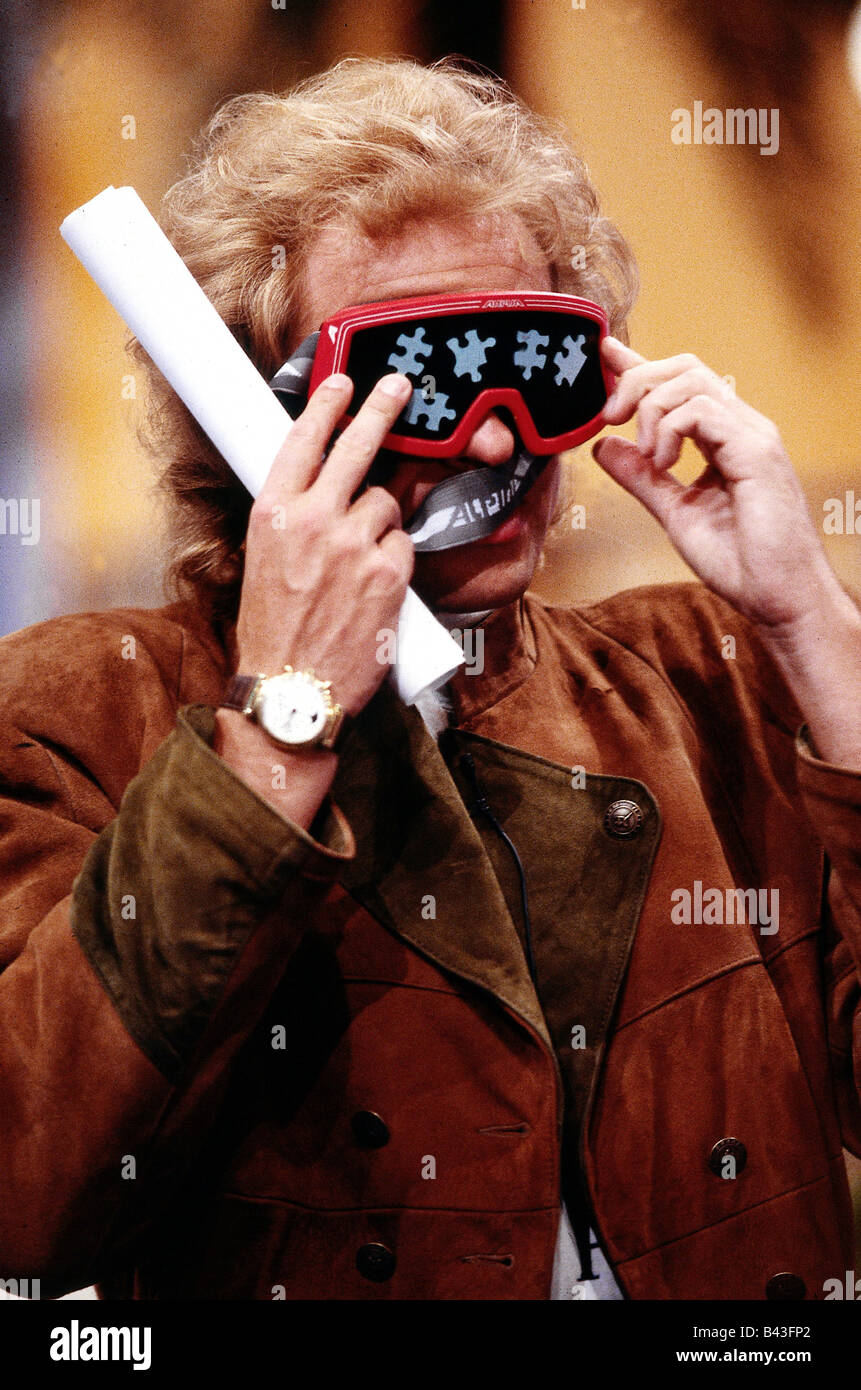 Gottschalk, Thomas, * 18.5.1950, modérateur et acteur allemand, demi-longueur, dans la diffusion 'Wetten Dass...', 90 ans, Banque D'Images