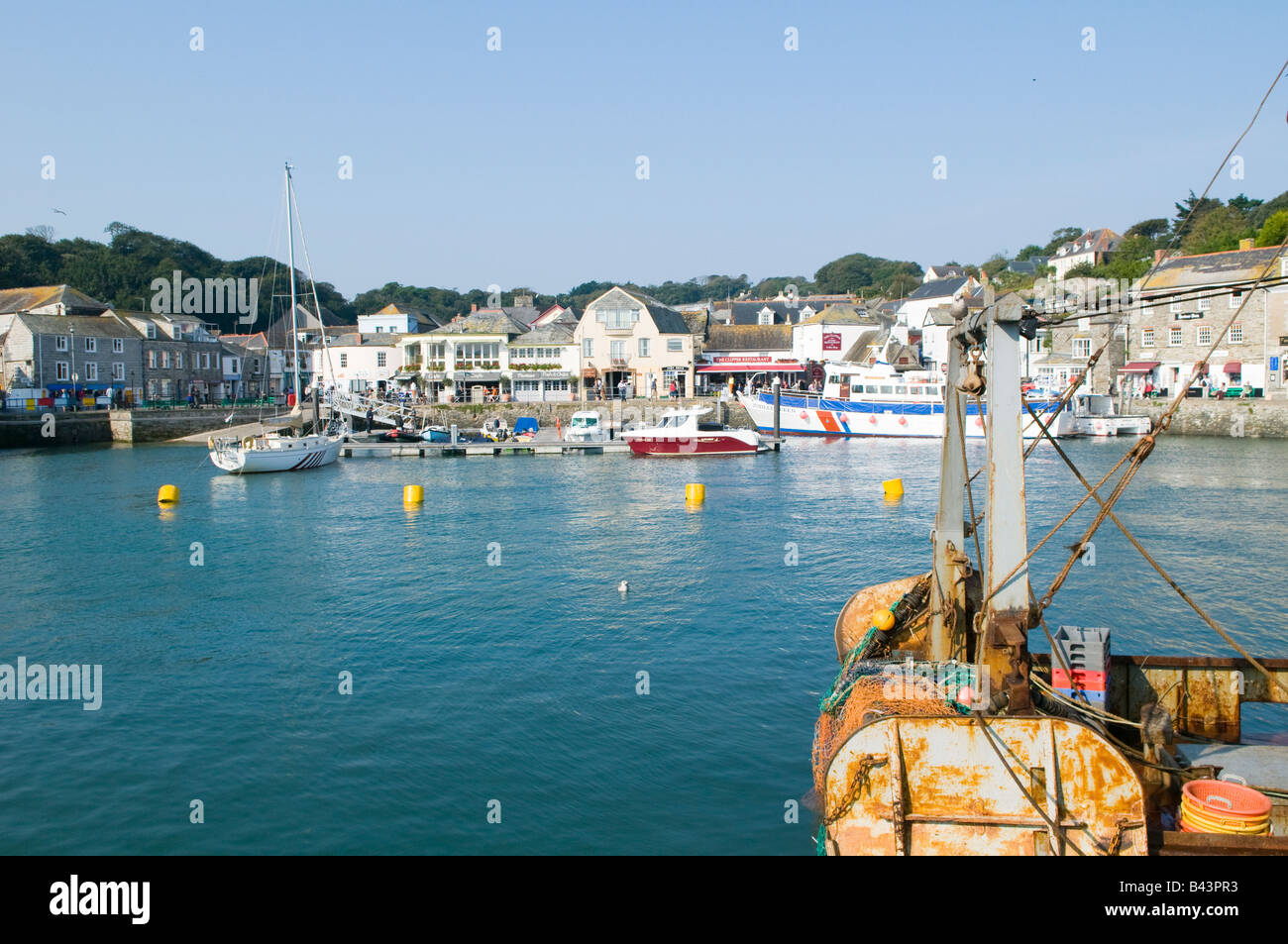 Avis de Padstow, sur la côte nord des Cornouailles, Angleterre, Royaume-Uni. Sept 08 Banque D'Images