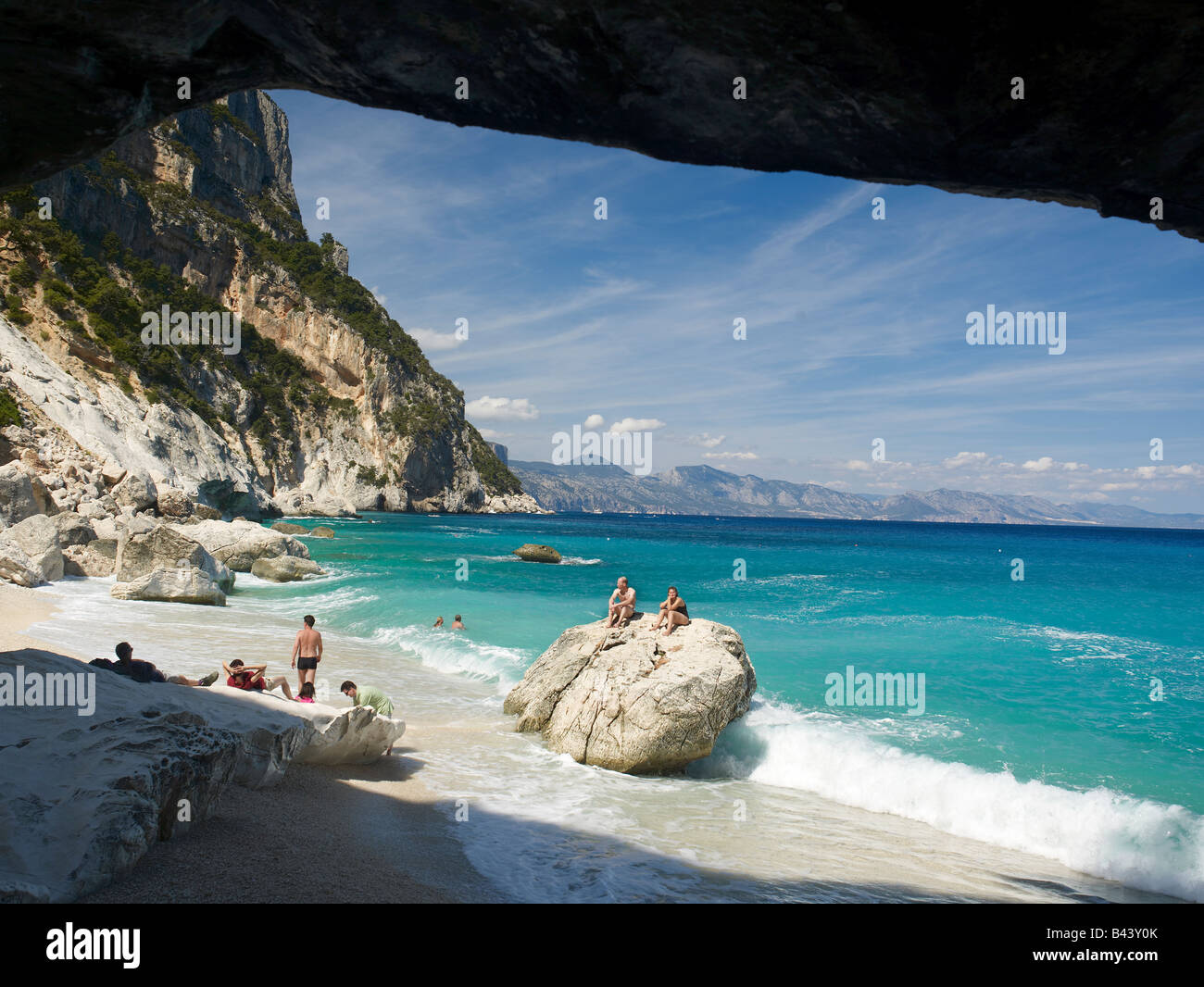 Cala Goloritze au Golf d'Orosei, Sardaigne Banque D'Images