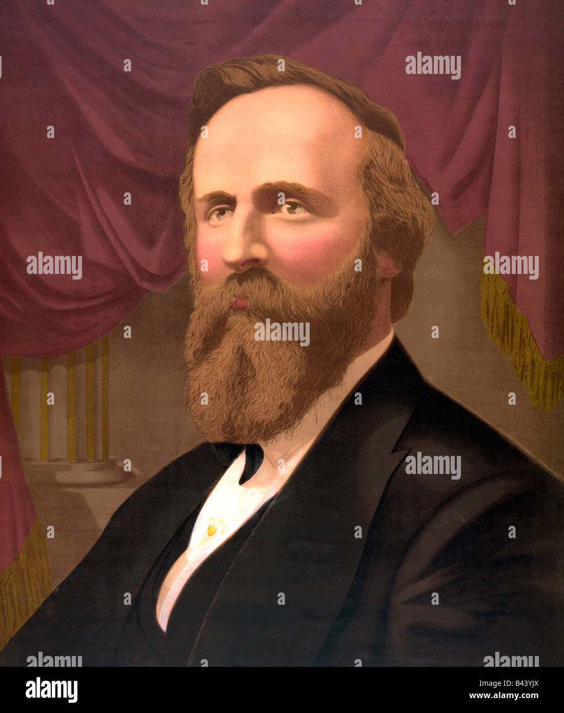 Portrait du président Rutherford B. Hayes 19e Président des Etats-Unis 1877 81 Banque D'Images