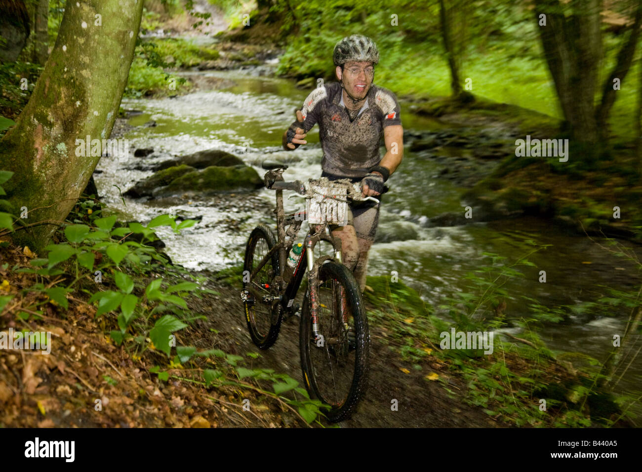 Mountiain cycliste Banque D'Images