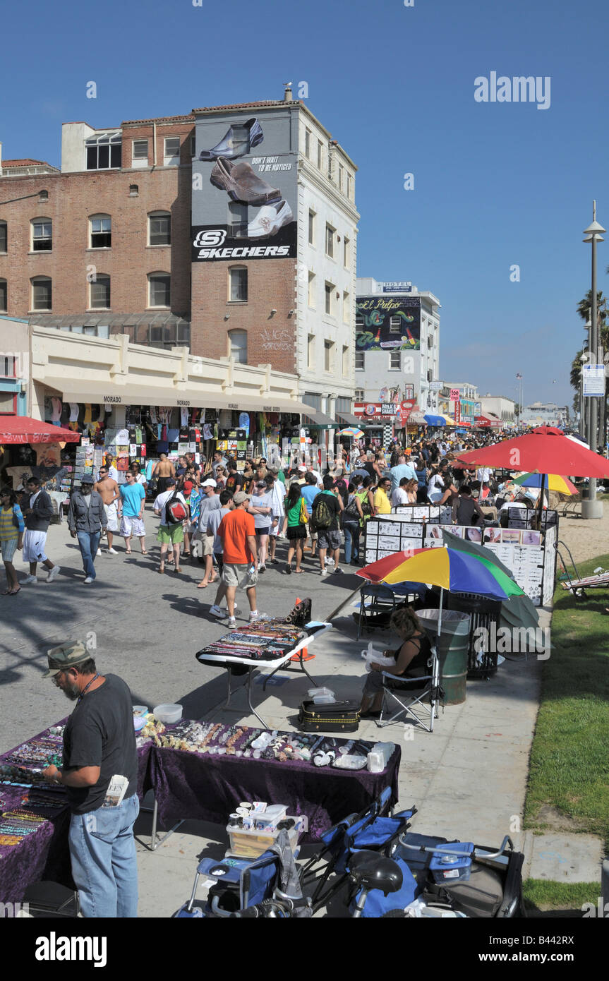 Partie de populaires Ocean Front Walk in Venice, Californie Banque D'Images