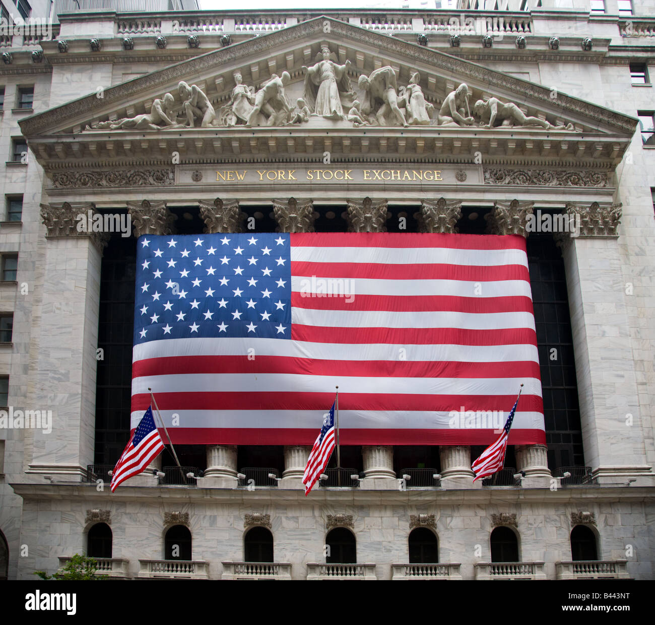 Gal US sur Wall Street, New York Stock Exchange Banque D'Images