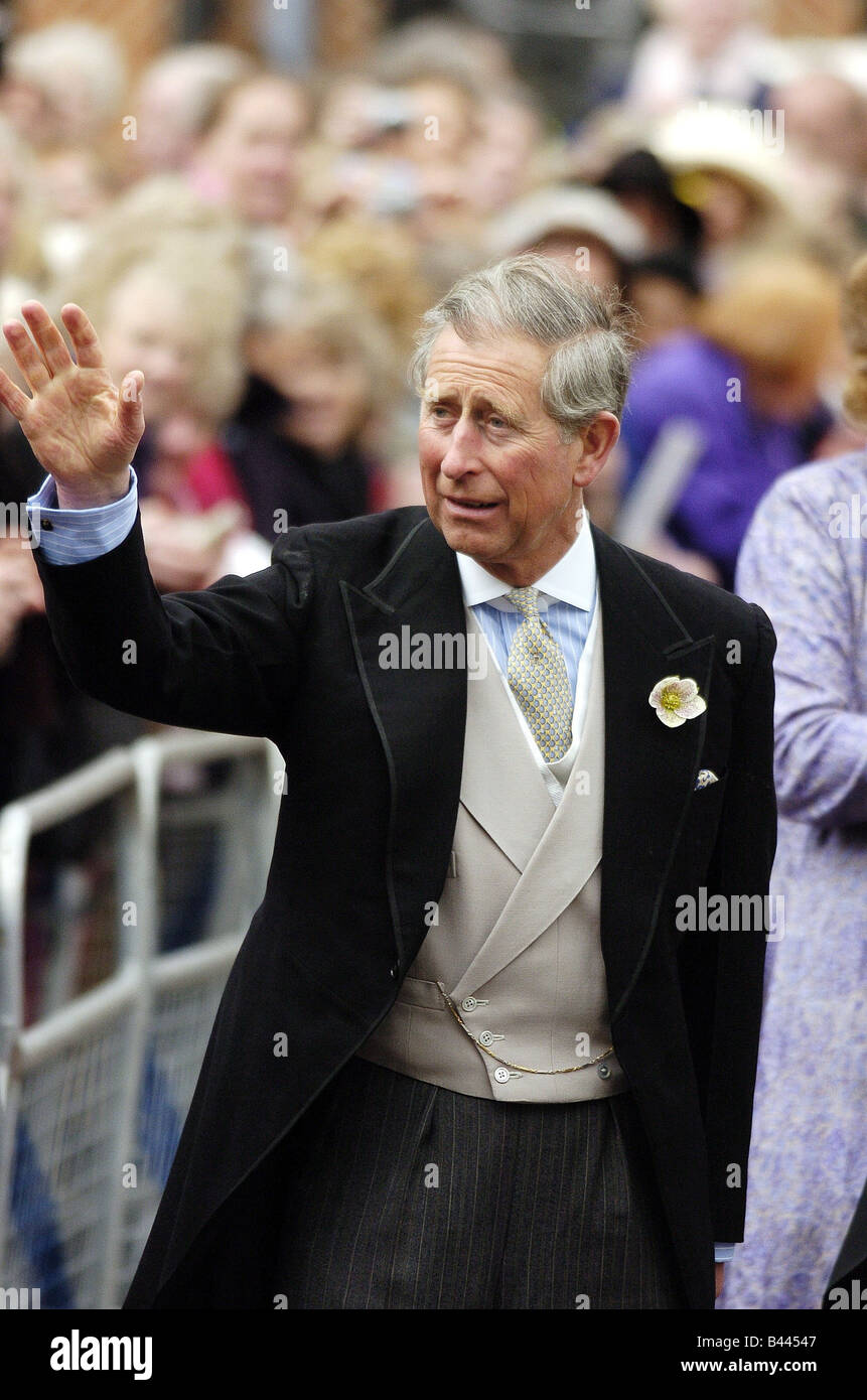 Mariage de S.A.R. le Prince Charles de Camilla Parker Bowles en avril 2005, ils seront connus comme le duc et la duchesse de Cornouailles Banque D'Images