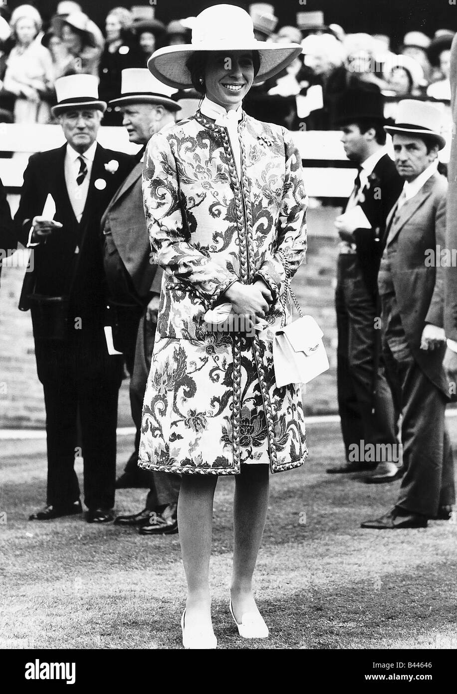 La princesse Anne au premier jour de Royal Ascot Juin 1972 Banque D'Images