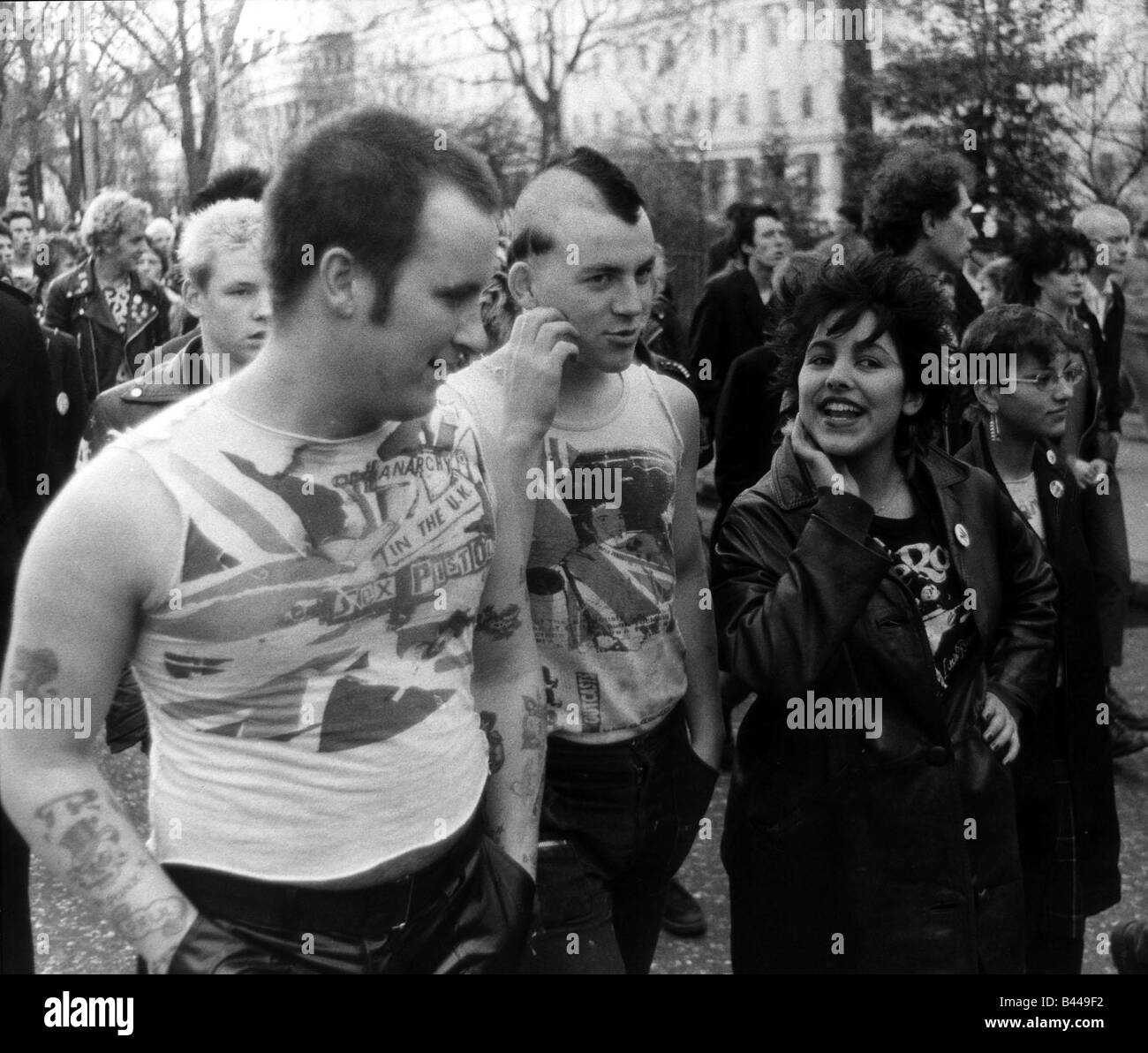 Mars 1980 Londres Punk Rocker Banque D'Images