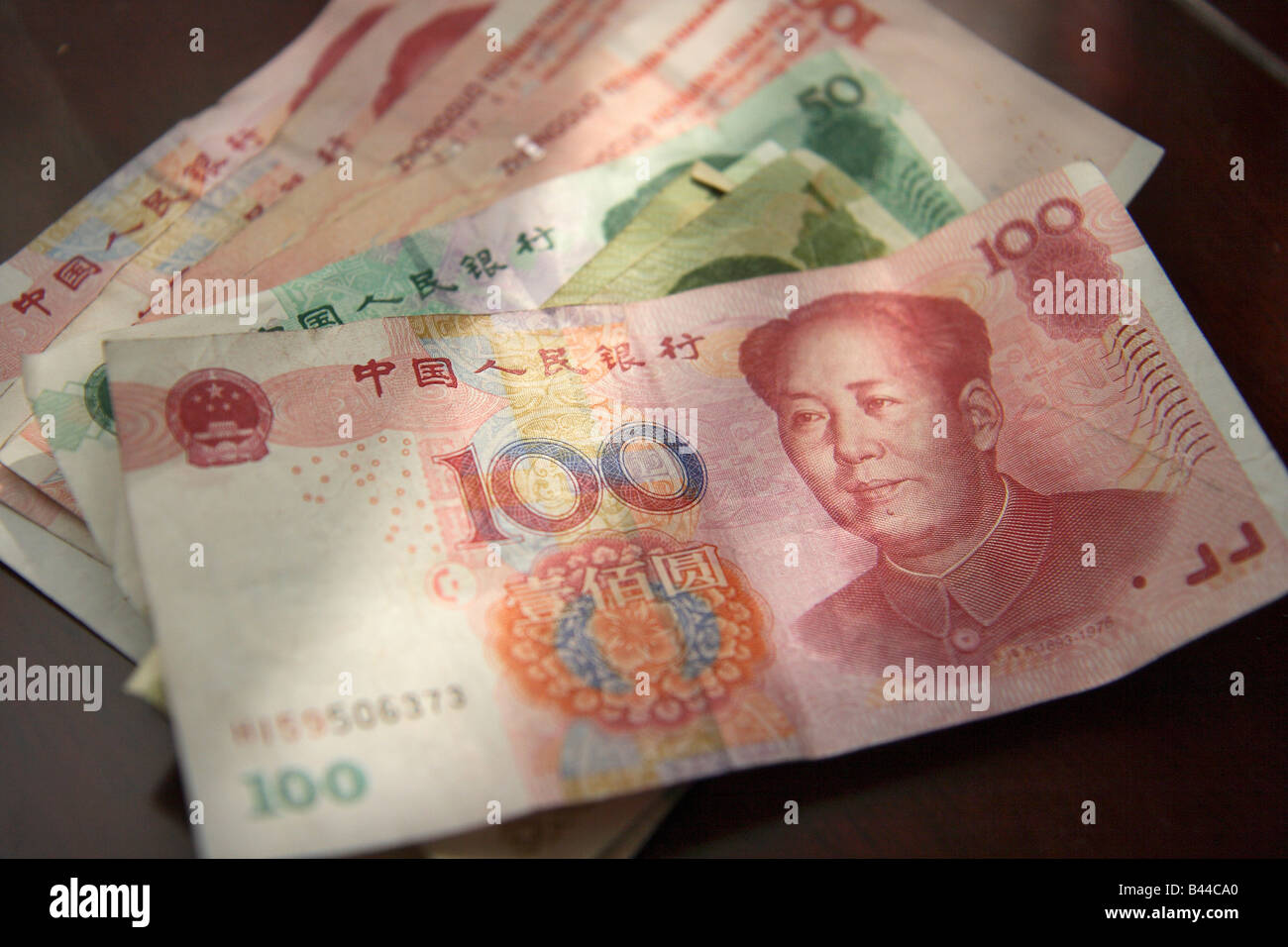 Les billets de banque chinois Banque D'Images