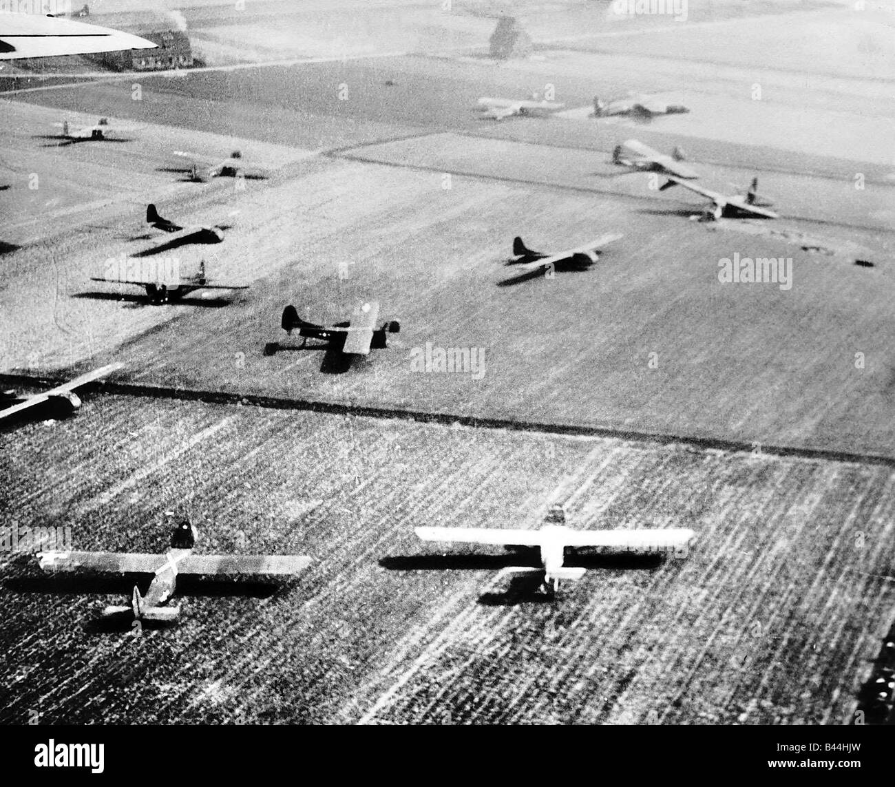 1500 planeurs du 1er Allied Airborne 1945 effectué des contingents et du matériel à l'Allemagne du Royaume-Uni à l'appui de Montgomery hommes Banque D'Images