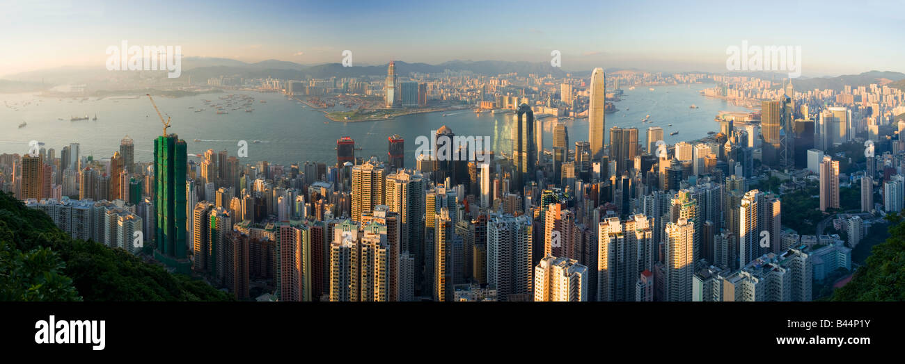 Chine Hong Kong ville vue du pic Banque D'Images