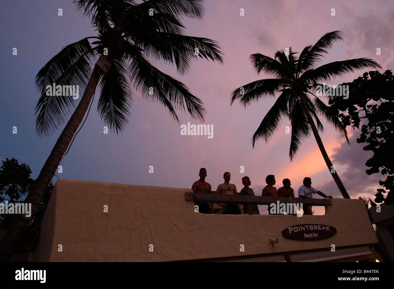 Kite beach hotel en République dominicaine au crépuscule Banque D'Images