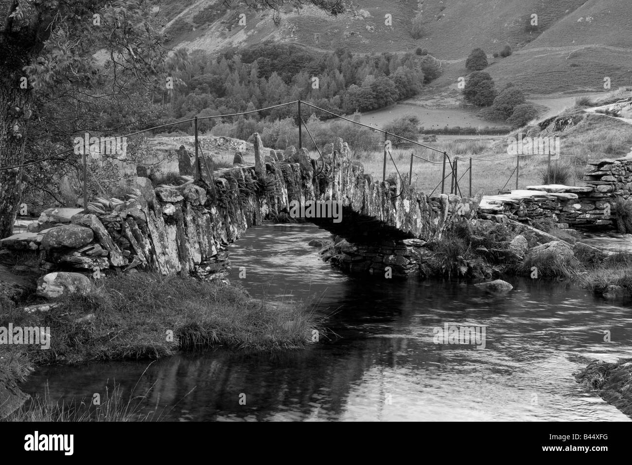 Pont de Slater peu Langdale, Lake District, Cumbra, Angleterre Banque D'Images