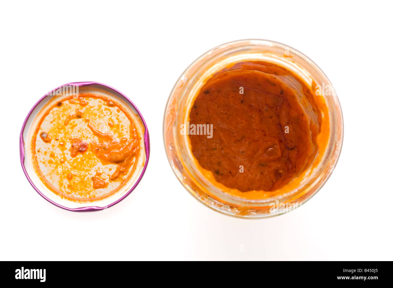 Sauce Tikka Masala vide haut et jar Banque D'Images