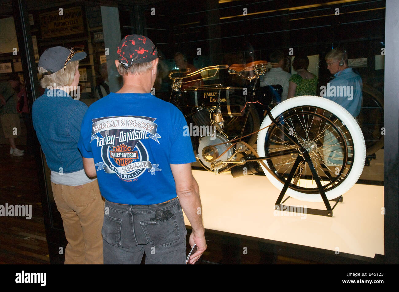 Harley-Davidson la plus ancienne « Serial Number One' sur l'affichage à l'entreprises nouveau musée à Milwaukee, Wisconsin, USA Banque D'Images