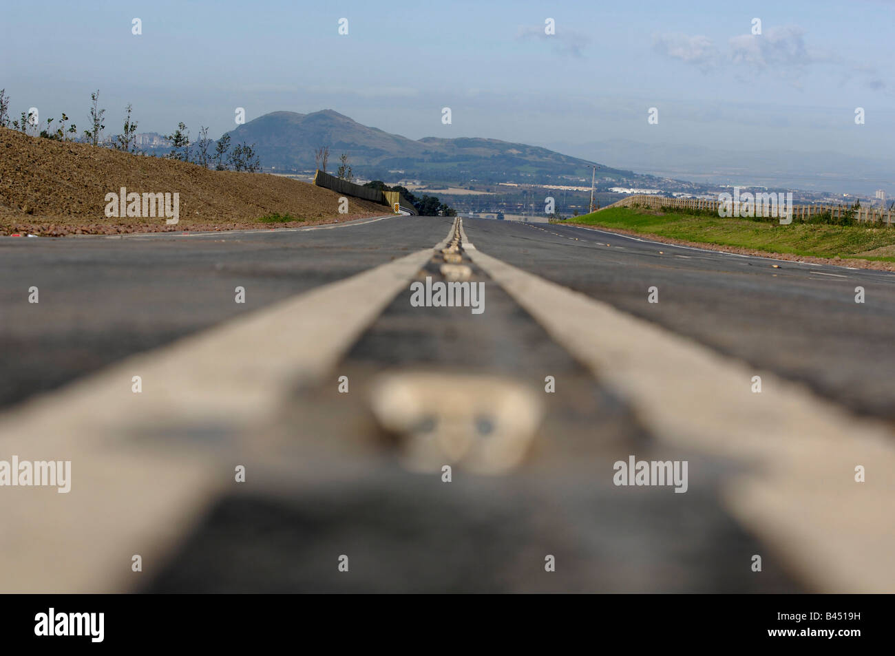 A68 en direction de la route de contournement de Dalkeith edinburgh et Arthurs Seat Banque D'Images