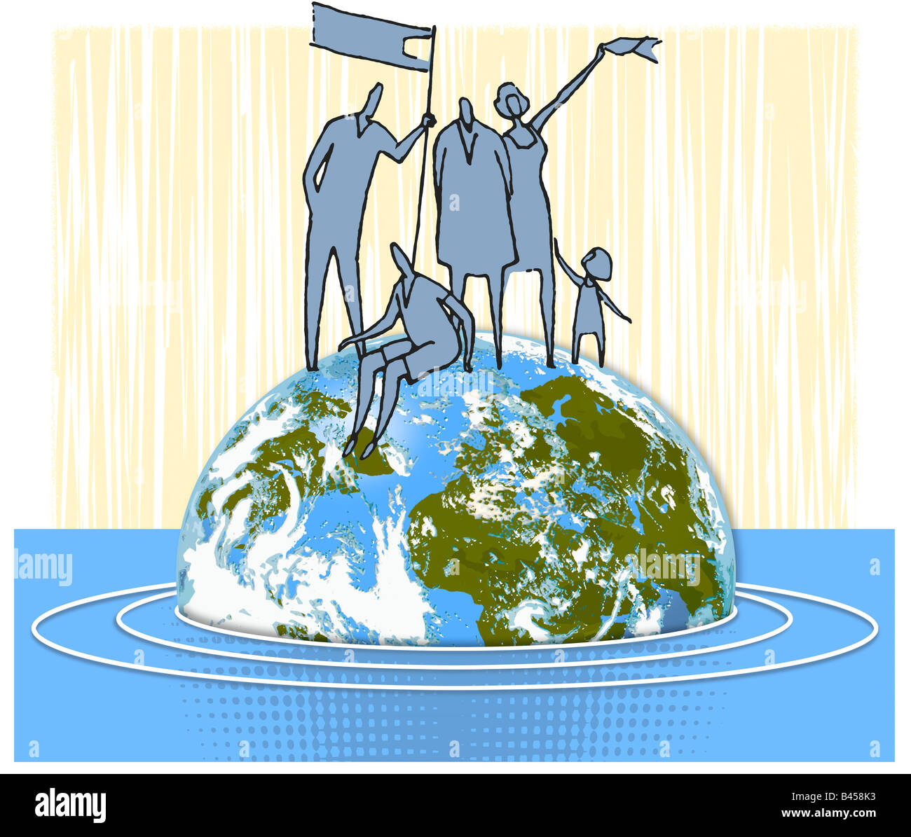 Drawing Global Warming Greenhouse Effect Banque D Image Et Photos Alamy